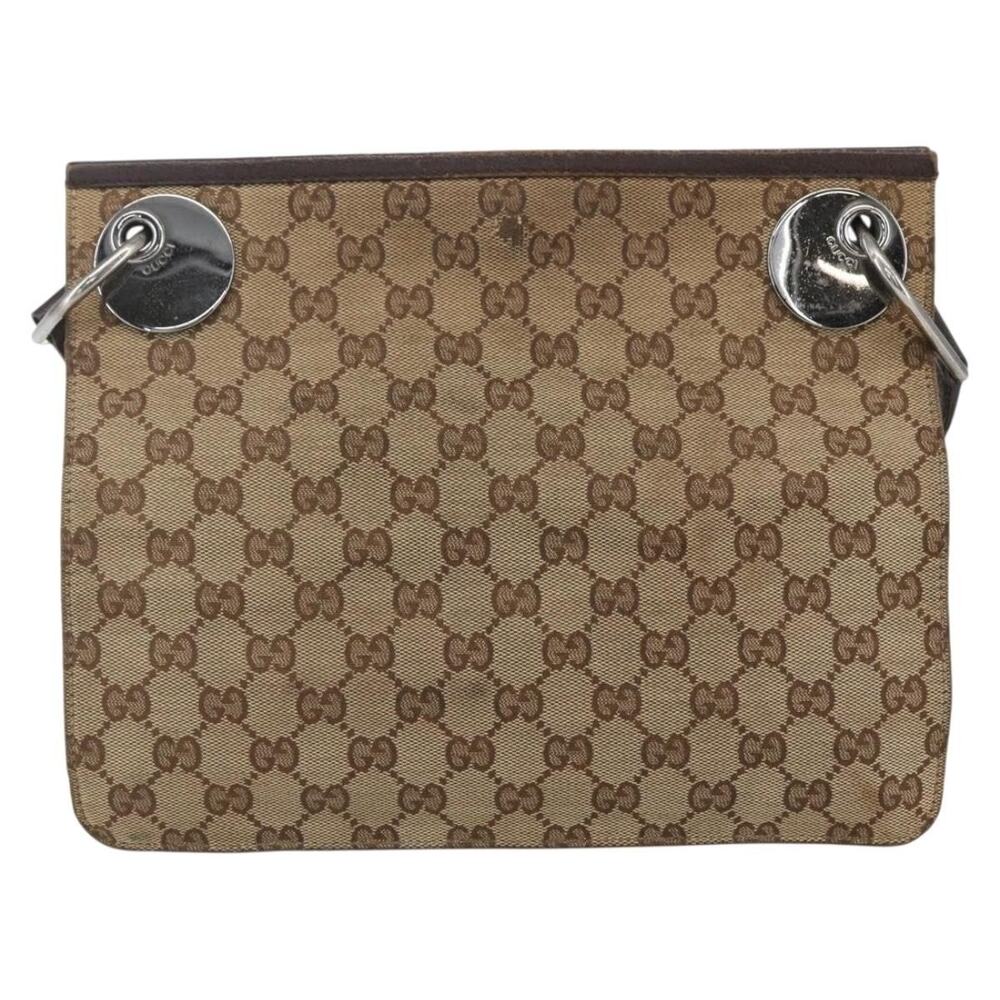 Gucci GG Canvas Shoulder Bag Beige